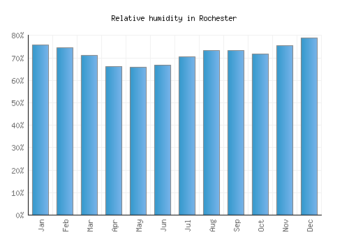 Rochester relative humidity averages
