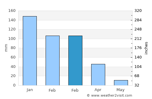 Rodeo average rain in February