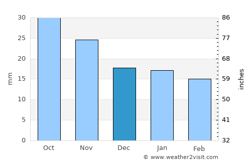 Rodino average rain in December