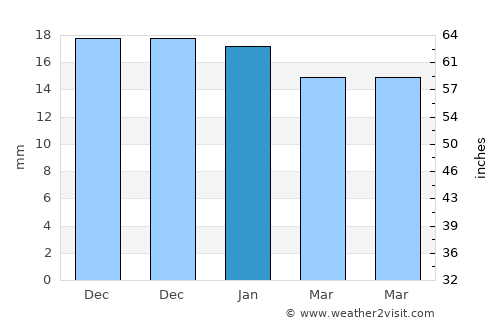 Rodino average rain in January