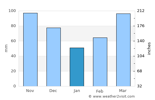 Rogers average rain in January