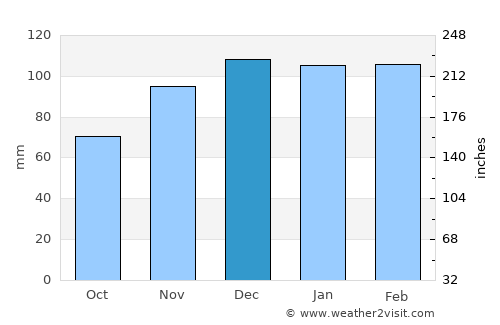Rogersville average rain in December