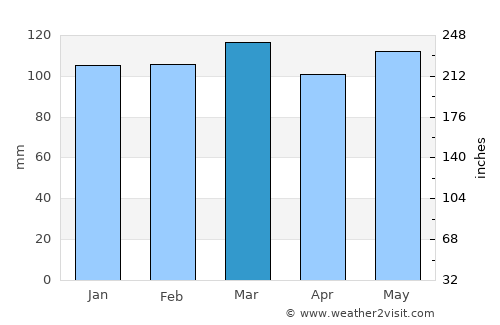 Rogersville average rain in March