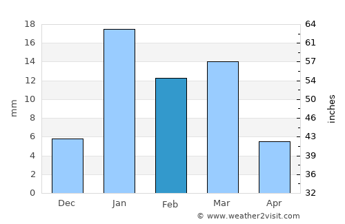 Rohtak average rain in February