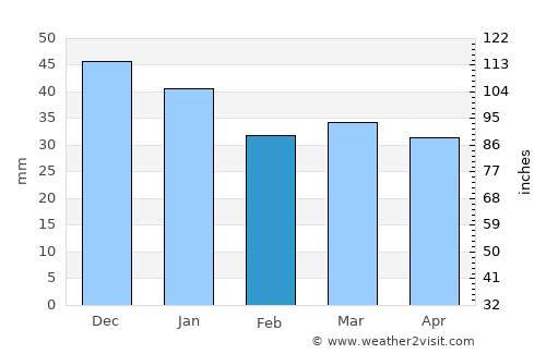 Rolfs average rain in February