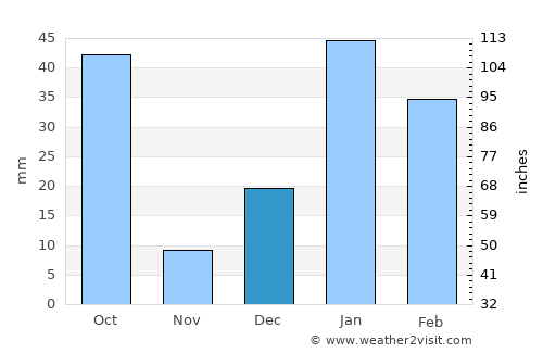 Roorkee average rain in December