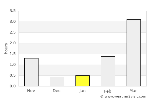Rørvik average rain in January