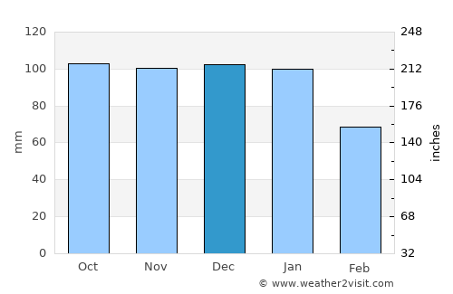 Roscommon average rain in December