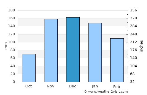 Roseburg average rain in December