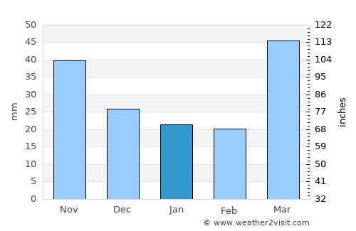 Roseville average rain in January