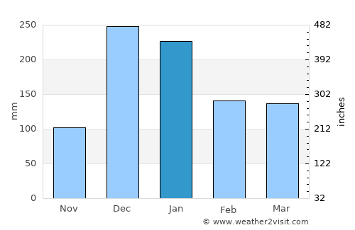 Rosignol average rain in January