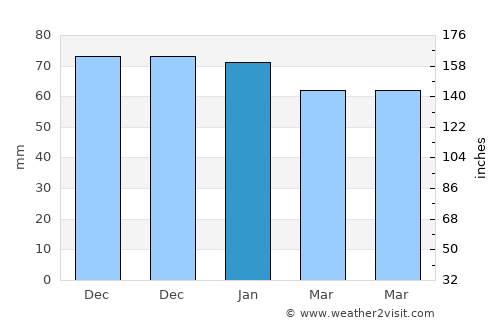 Rotherham average rain in January