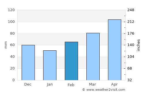 Rowlett average rain in February