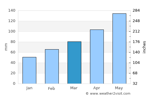 Rowlett average rain in March