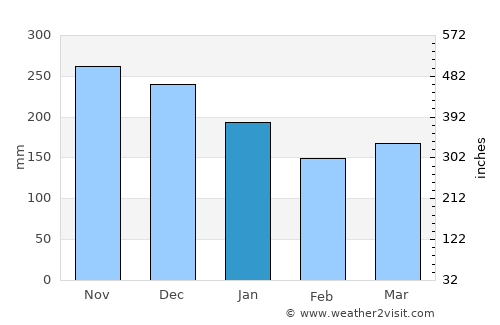 Rubbestadneset average rain in January