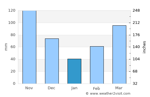 Rubirizi average rain in January