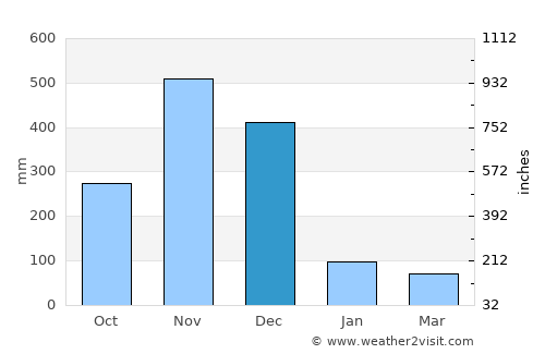 Rueso average rain in December