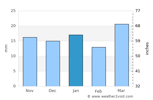 Rugby average rain in January
