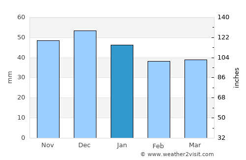Runcu Salvei average rain in January