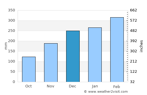 Rurrenabaque average rain in December
