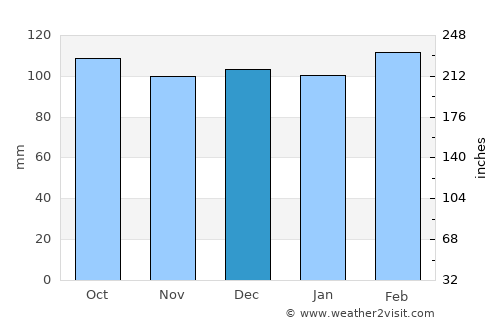 Rutherfordton average rain in December