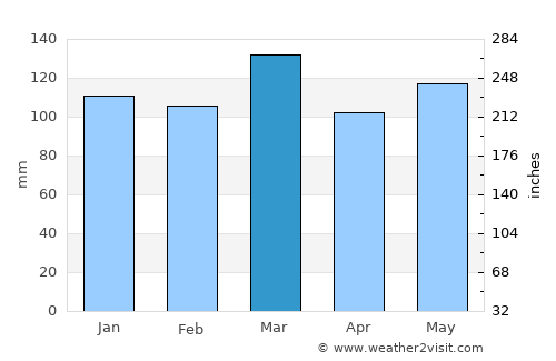 Rutledge average rain in March