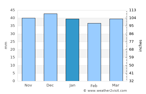Sadova average rain in January