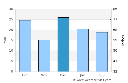 Safford average rain in December