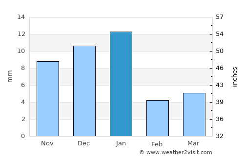 Saín Alto average rain in January