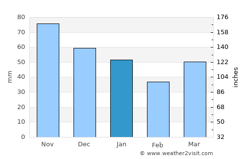 Saint Ignace average rain in January