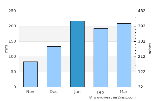 Saint-Louis average rain in January