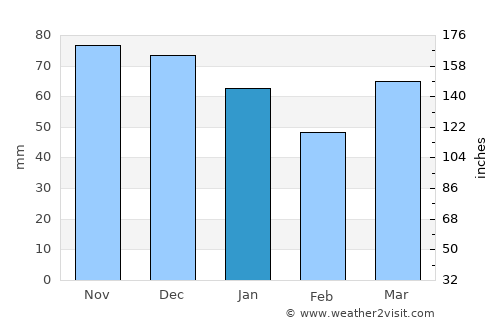 Saint-Martin average rain in January