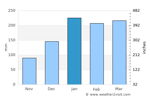 Saint-Pierre average rain in January