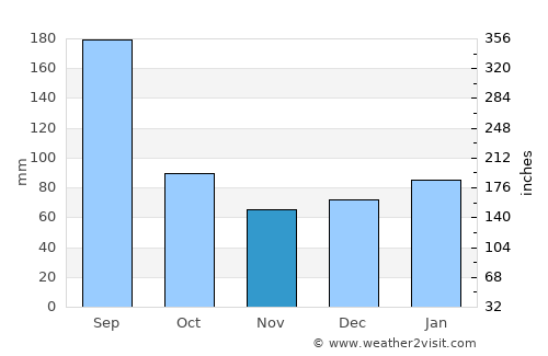Saint Simons average rain in November