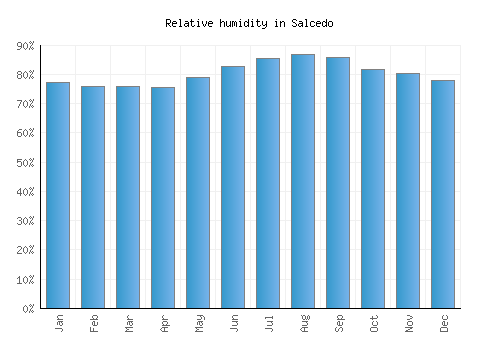 Salcedo relative humidity averages
