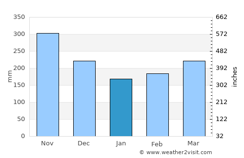 Salento average rain in January