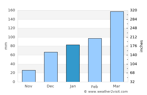 Salgueiro average rain in January