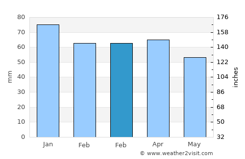 Salıpazarı average rain in February