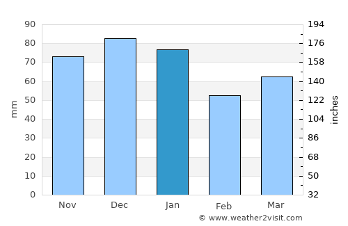 Salisbury average rain in January
