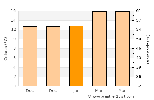 Salitral de Carreras average temperature in January