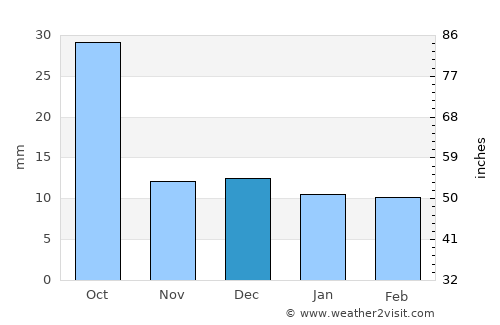 Saltillo average rain in December