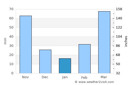 Saltpond average rain in January
