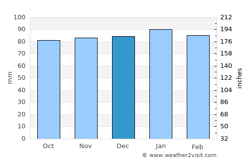 Saluda average rain in December