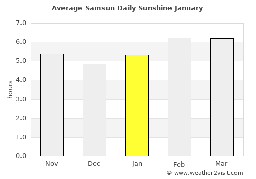 Samsun average rain in January