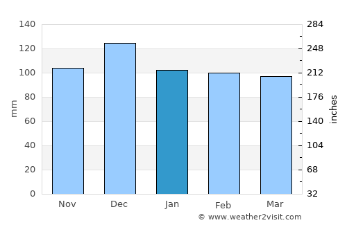 San Augustine average rain in January