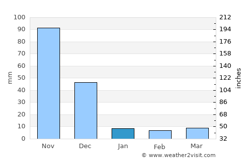 San Carlos average rain in January