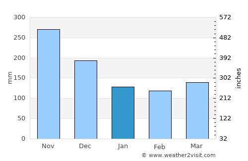 San José de La Montaña average rain in January