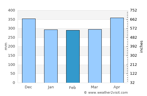 San José del Palmar average rain in February