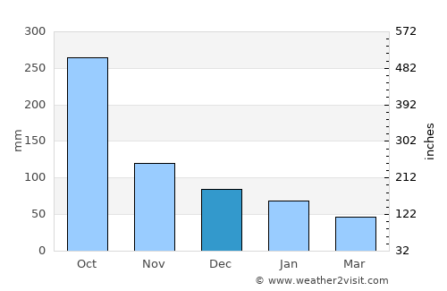 San Lucas Ojitlán average rain in December