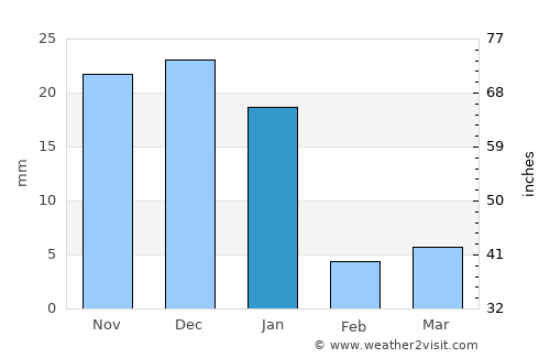 San Patricio average rain in January